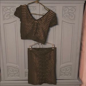 BEBE DUSTY OVLIVE BODYCON 2 PIECE